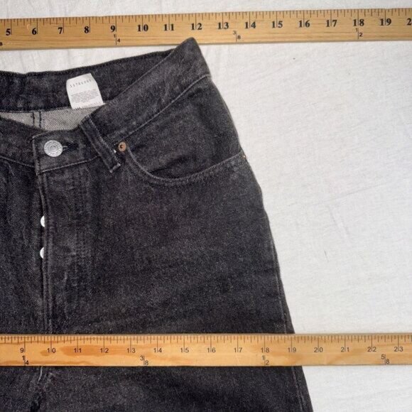 Vintage Levis 501 Mom Jeans Women Sz 9 (24x32) Tapered 17501 0658 USA 90s Black - Picture 6 of 8